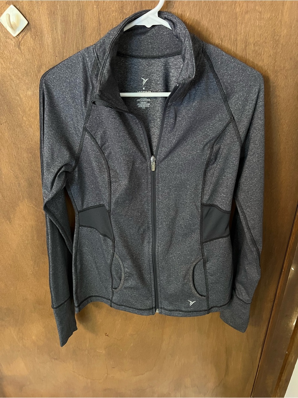 Old Navy Active Women's Heathered Charcoal Full-Zip Activewear Jacket